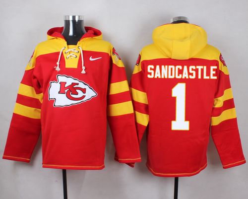 Nike Chiefs #1 Leon Sandcastle Red Player Pullover NFL Hoodie